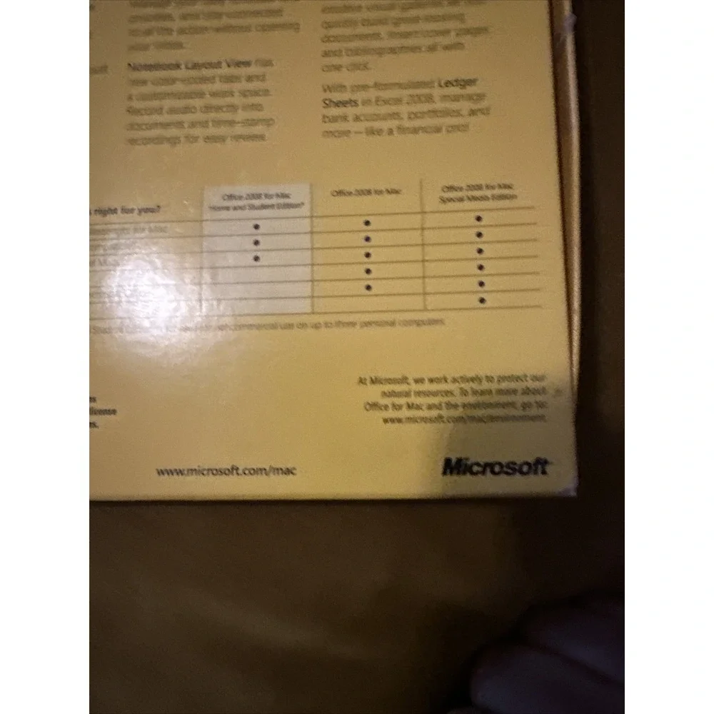 Microsoft Office Mac 2008 Home & Student Edition DVD 3 Product Keys 882224526661